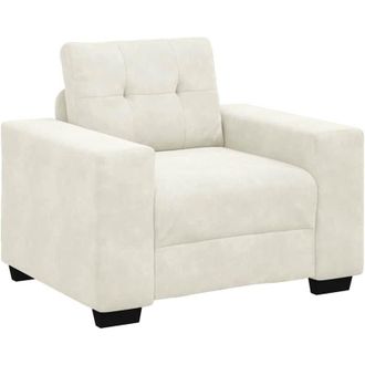 vidaXL Vidaxl - Divano Sedia Crema 60 cm Velluto