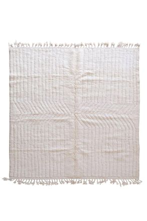 AFK Living Alfombra bereber marroqu&iacute; de pura lana blanca 240 x 256 cm