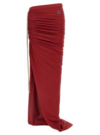 Rick Owens Red Adjustable Moncler Rick Owens Skirt