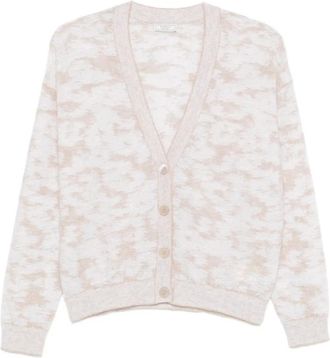 PESERICO Cardigan met knopen en V-hals - Dames - Vesten - Veelkleurig - M - Truien & Vesten