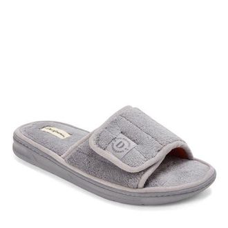 Dearfoams Collin Terry Adjustable Shower Slide Slipper in Medium Grey at Nordstrom, Size X-Large