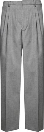 Amaranto pleated wool trousers - Grey