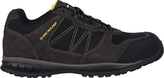 Dunlop Heren veiligheidslaarzen van Austin met leren bovenwerk en stalen neus (Houtskool/Geel)