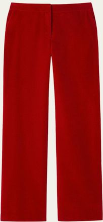 Lafayette 148 New York Gates Straight-Leg Velvet Pants