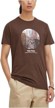 Pepe Jeans London Hombre, Camisetas, Marrón, Talla: L