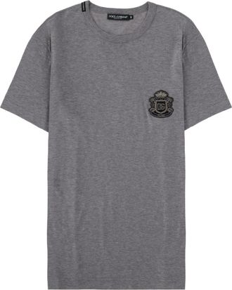 Dolce & Gabbana Grey Logo Crew Neck T-Shirt