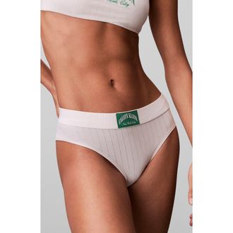 Calvin Klein Heritage Classic Cotton Rib Bikini in Tofu at Nordstrom, Size X-Small