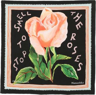 Nanushka Foulard con stampa - Nero