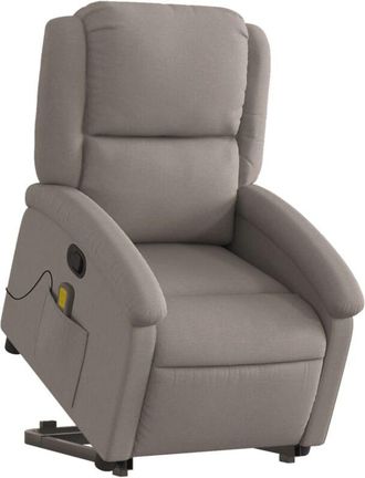 vidaXL Vidaxl - Sill&oacute;n Reclinable De Masaje Elevable Tela Gris Taup&eacute;