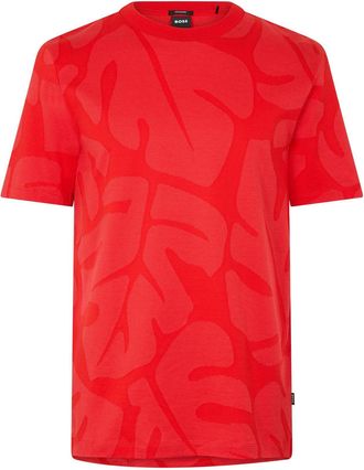 HUGO BOSS Mens Thompson T-Shirt in Bright Red - Size Small