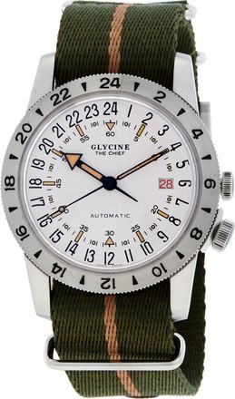 Glycine Airman Vintage The Chief Purist Automatic White Dial Mens Watch GL0475