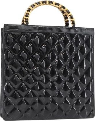 Chanel Pre-owned Handbags, female, Black, Size: ONE SIZE Pre-owned Leather Handbag