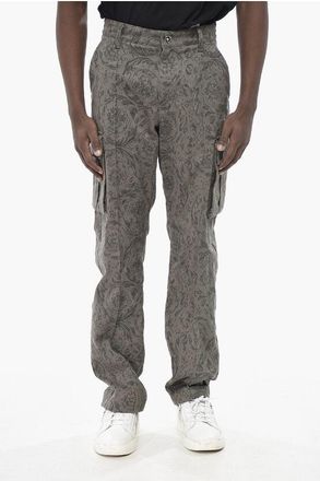 Versace Denim Cargo Pants with Moivo Jaquard size 46