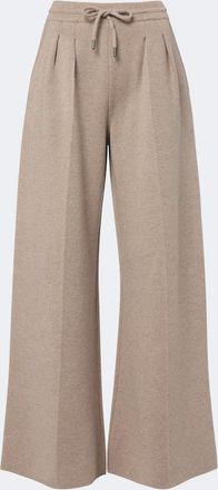 Max Mara Pleated wool and cashmere wide-leg pants