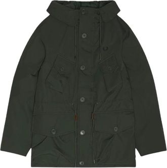 Fred Perry Hombre, Abrigos, Verde, Talla: M
