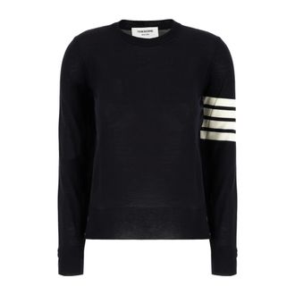 Thom Browne Dames, Truien, Blauw, Maat: XS Wol