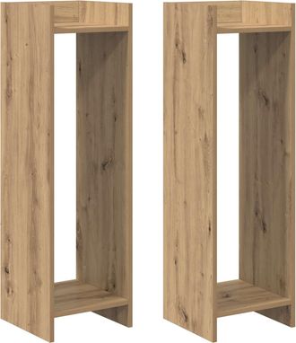 vidaXL Soporte De Plantas 2 Uds. Roble Artisan 30 X 30 X 100 Cm Vidaxl