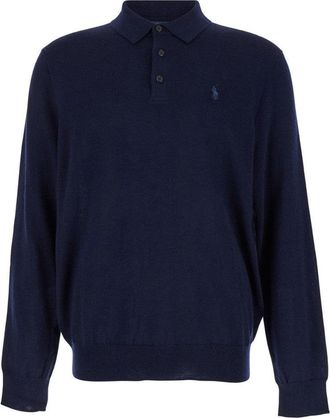 Polo Ralph Lauren Logo Wool Shirt - Navy