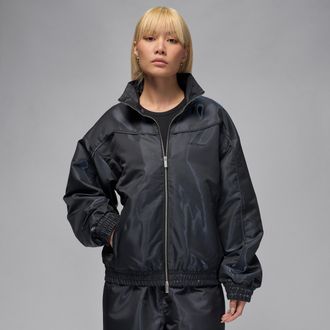 Nike Jordan Womens Air Jordan Track Jacket in Black | HV0303-010