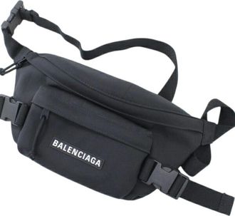 Balenciaga Black Nylon Fanny Pack Sling Bag (Pre-Owned)