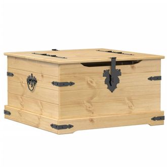 Berkfield Home Storage Box Corona 78x78x45 cm Solid Wood Pine in Light Brown | Size: 78 x 78 x 45 cm