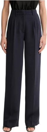 Guess Theoline Broek - Dames - Straight fit broeken - Blauw - XS - Leer - Broeken