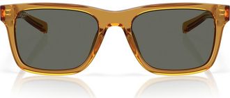 Costa Tybee 55mm Polarized Rectangular Sunglasses in Sun Ray /Gray 580G at Nordstrom