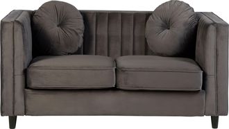 Premier Housewares Farah Two Seat Velvet Sofa