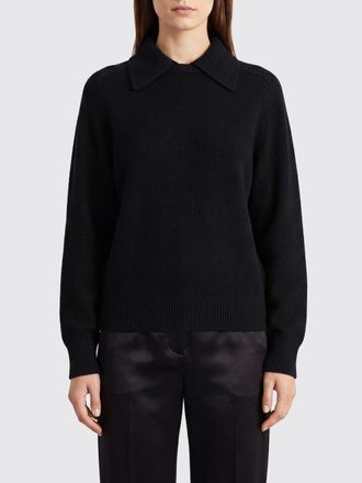 Khaite Polo in maglia di cashmere a maniche lunghe con dettagli a coste