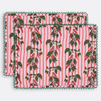 La Redoute Interieurs Set van 2 placemats in voilekatoen, Chili