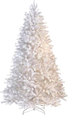 Shatchi 10FT Prelit White Alaskan Pine Christmas Tree Warm White LEDs