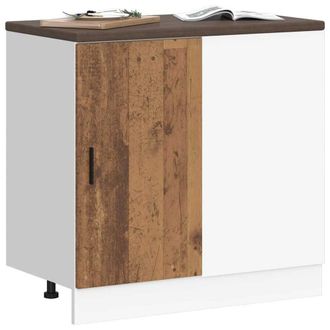 Berkfield Home Sink Base Cabinet Old Wood Engineered Wood in Brown