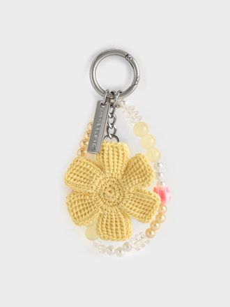 Charles & Keith Crochet Flower Beaded Charm