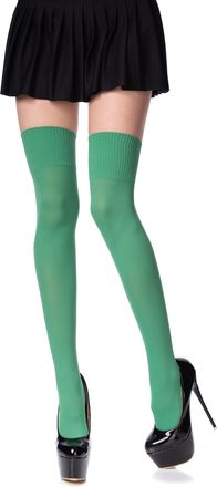 Romartex Women Girl Thigh High Socks Overknee Over the Knee High Socks Stockings, Light Green