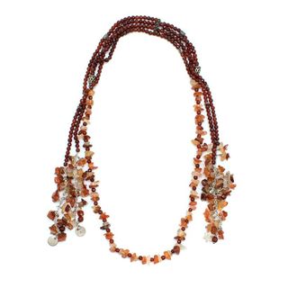 Bespoke Brown Crystal Double-layered Necklace