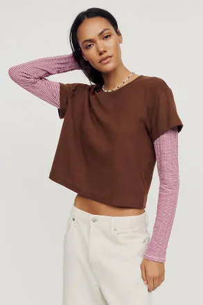 Pilcro Twofer Long Sleeve Tee