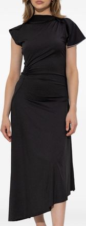 Victoria Beckham Womens Black Draped Asymmetrical Dress - Size EU 34 (Womens)