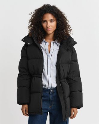 GANT Women Mid Length Down Jacket (XXL) BLACK