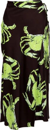 Msgm Midi Rok - Dames - Midirokken - Bruin - S - Satijn - Rokken