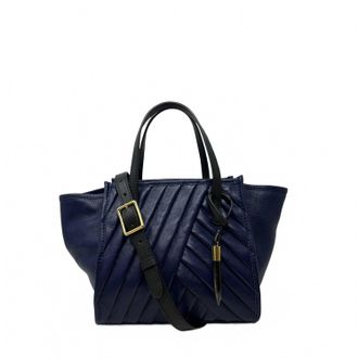 Kempton & Co. Womens Mini Tote Bag In Pleated Indigo