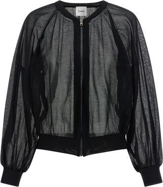 Nude Black Bomber Cardigan