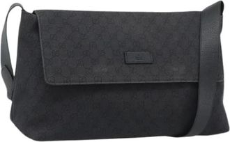 Gucci Pre-owned Vintage GG Canvas Schoudertas - Dames - Vintage Schoudertas - Zwart - ONE Size - Vintage