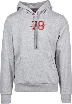 Diesel Felpa con cappuccio - Heren - Hoodies - Grijs - M - Katoen - Hoodies & sweatvesten