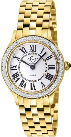 Gevril Group Milan Diamond Dial Swiss Quartz Bracelet Watch, 32mm - 0.03ct. in Gold at Nordstrom Rack