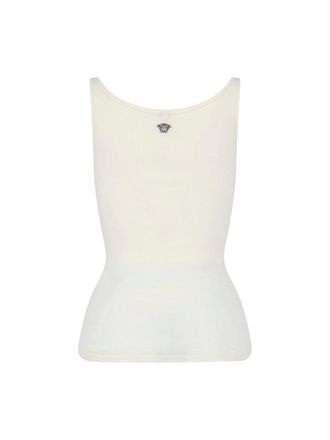 Versace Womens Top White Virgin Wool