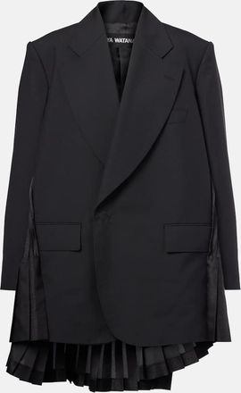 Junya Watanabe Abito blazer in lana a pieghe