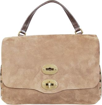 Zanellato Tassen, Dames, Bruin, ONE Size, Leer, Postina Jones Nabuk Small