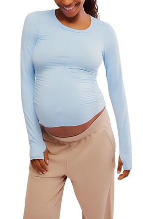 Free People FP Movement Hatch Right On Run Layering T-Shirt in Blue Bell at Nordstrom, Size Small