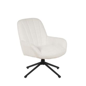 Klast Butaca giratoria de poli&eacute;ster beige 73 cm x 87 cm