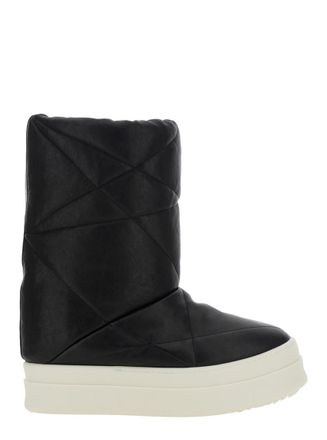 Rick Owens Black Slip On Boots